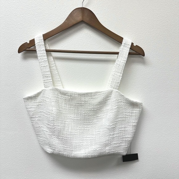 Lulus Tops - Lulus‎ Elevated Attitude Tweed Sleeveless Top White Size L